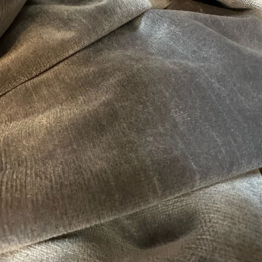 RH Restoration Hardware Vintage Velvet French Pleat Drapes Grey 46x108